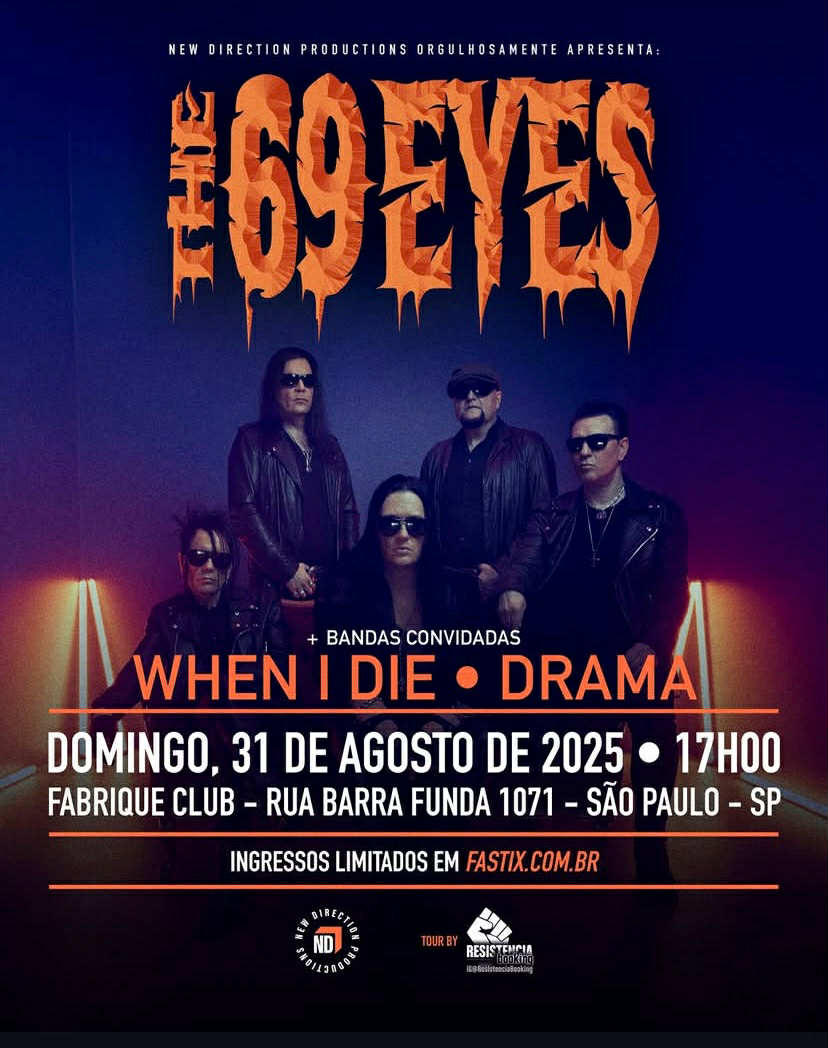 The 69 Eyes em São Paulo: A noite gótica que vai incendiar o Fabrique Club