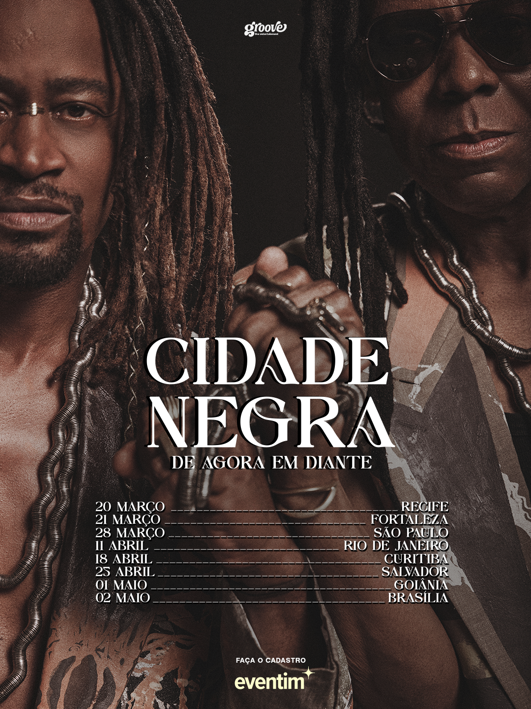 Cidade Negra anuncia turnê De Agora Em Diante: Um espetáculo de hinos e memórias.