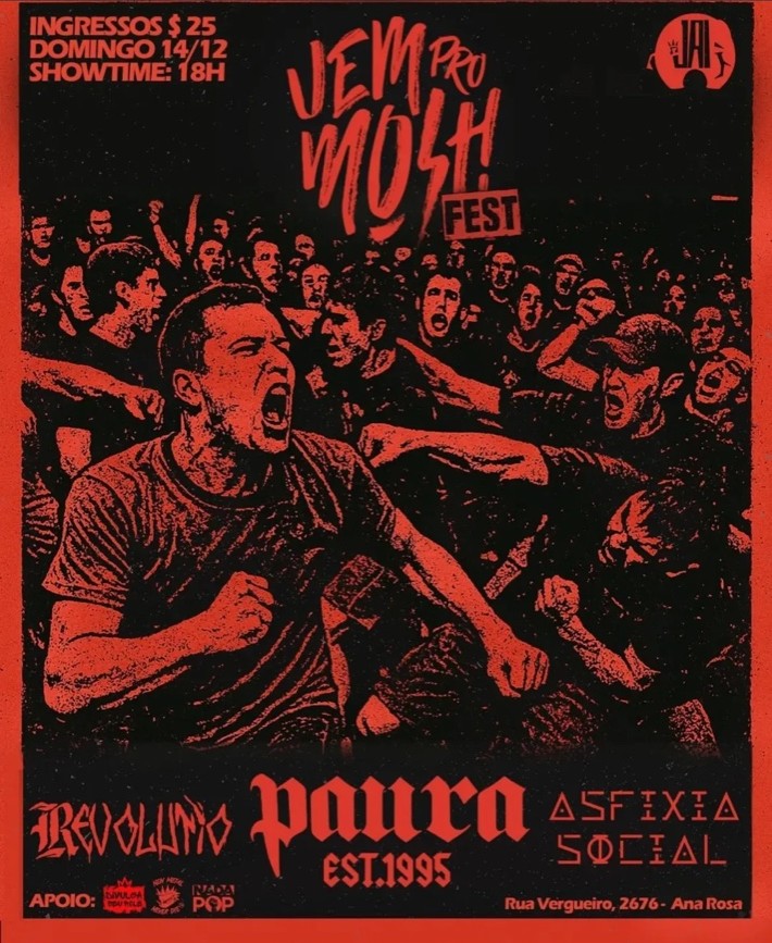 Mosh Fest: Som pesado e solidariedade em São Paulo.