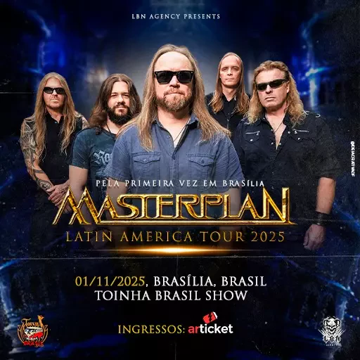 Masterplan desembarca em Brasília pela primeira vez com turnê Latin America Tour 2025