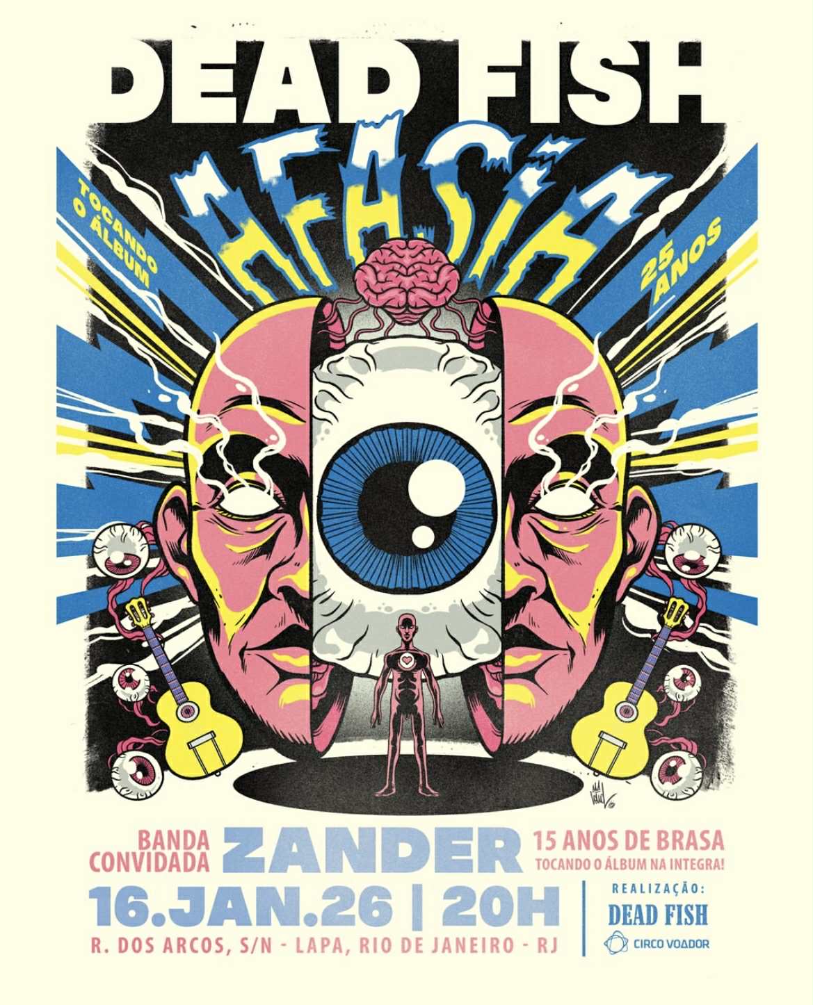 Dead Fish celebra 25 anos de “Afasia” com show histórico no Circo Voador.