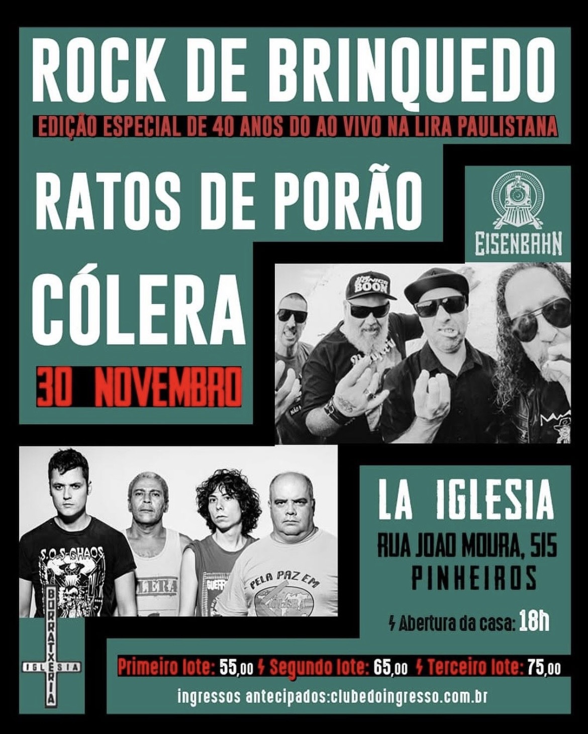 Ratos de Porão e Cólera. Rock de Brinquedo, Solidariedade, História e Punk na Veia.