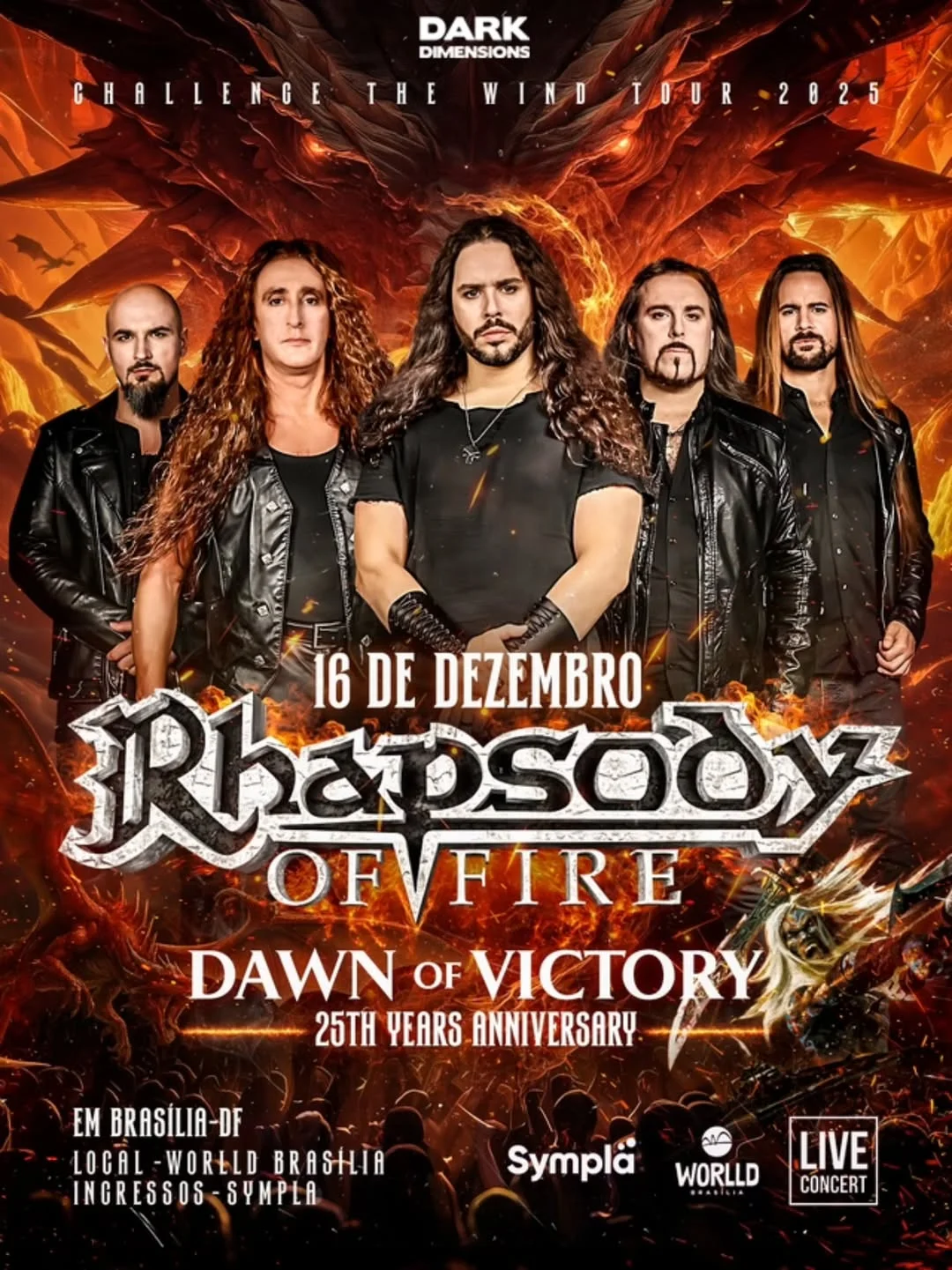 Rhapsody of Fire em Brasília: Uma noite épica celebrando 25 anos de Dawn of Victory
