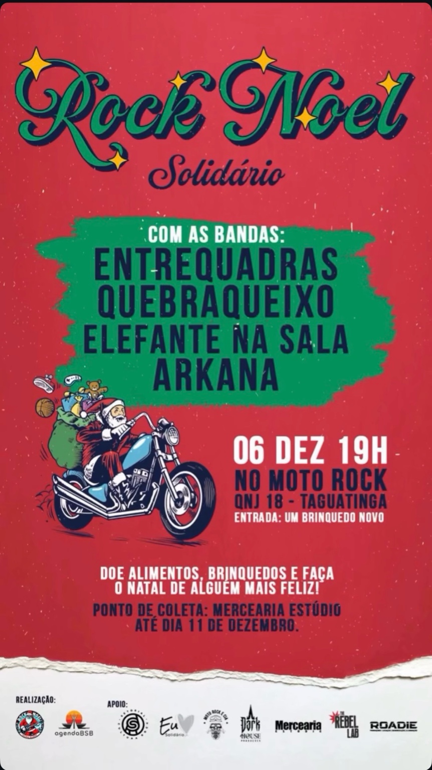ROCK NOEL SOLIDÁRIO UMA NOITE DE ROCK, UNIÃO E GENEROSIDADE EM TAGUATINGA!