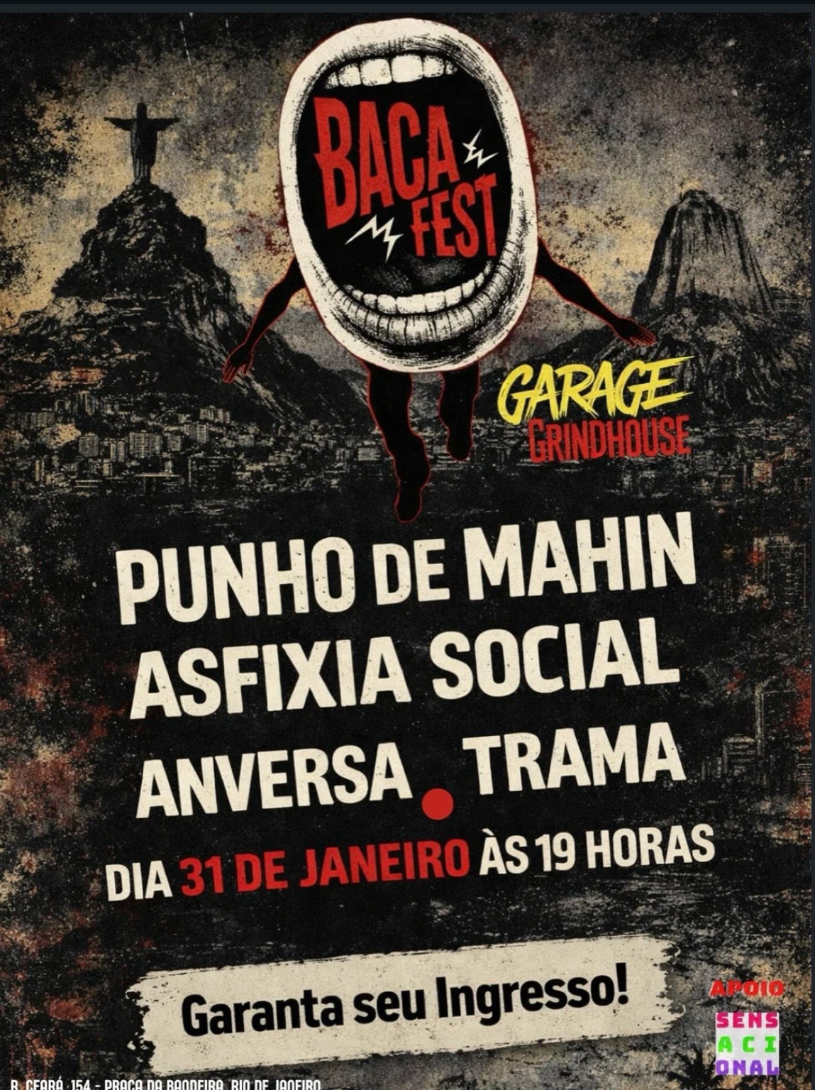 BACA FEST transforma o Garage Grindhouse em território de resistência sonora
