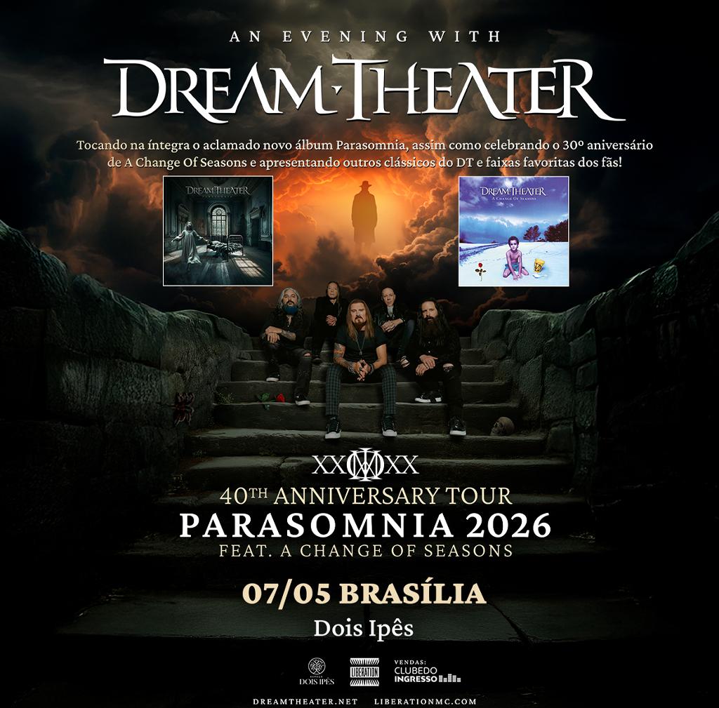 Dream Theater em Brasília: Titãs do Metal Progressivo trazem a turnê “Parasomnia 2026” ao Dois Ipês