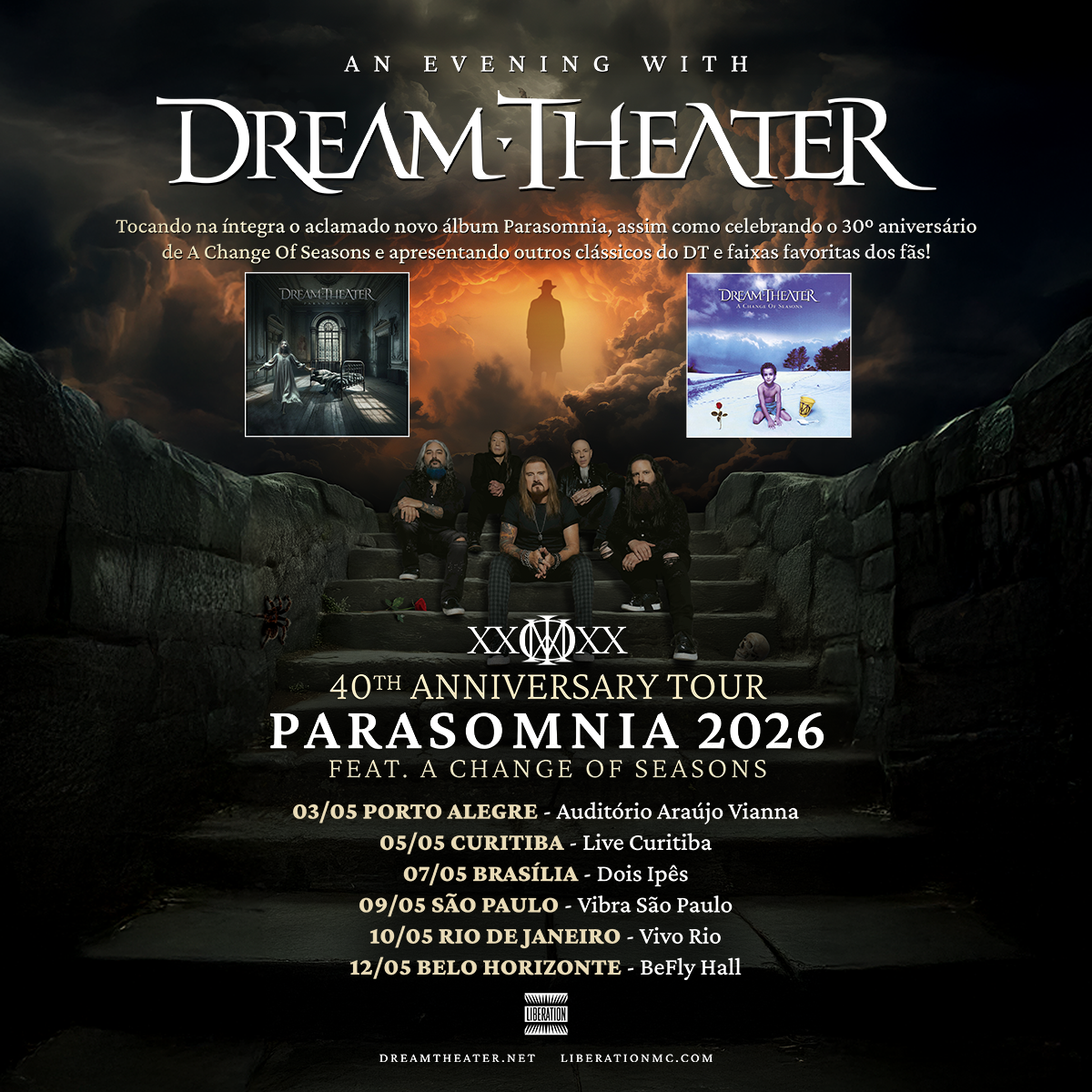 DREAM THEATER ANUNCIA TURNÊ ESPECIAL NO BRASIL EM MAIO DE 2026 COM “AN EVENING WITH DREAM THEATER”