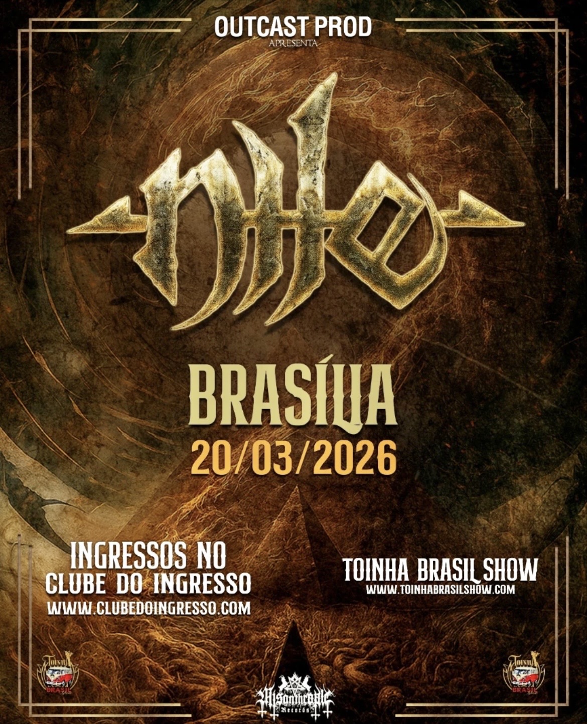 NILE DESEMBARCA EM BRASILIA PARA UMA NOITE DE BRUTALIDADE ABSOLUTA.