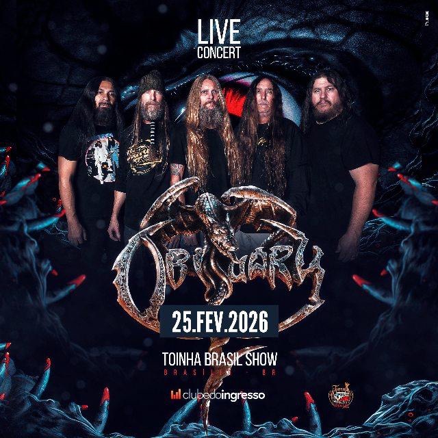 Obituary confirma show explosivo em Brasília em fevereiro de 2026