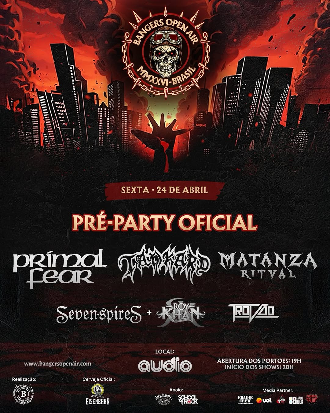 PRÉ-PARTY OFICIAL DO BANGERS OPEN AIR 2026 ANUNCIA ATRAÇÕES