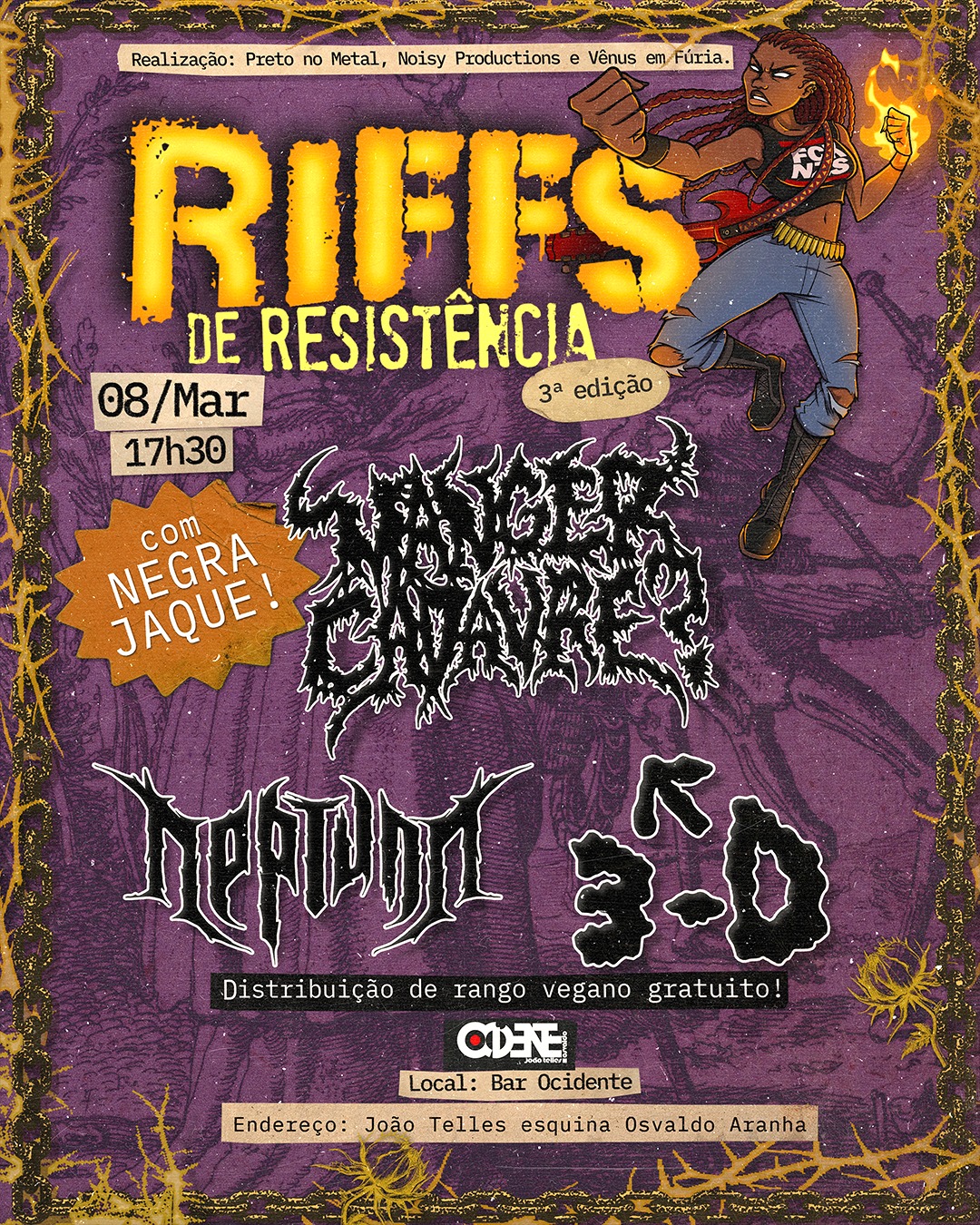 RIFFS DE RESISTÊNCIA CHEGA À TERCEIRA EDIÇÃO E REAFIRMA O UNDERGROUND COMO ESPAÇO DE VOZ, CORPO E PRESENÇA