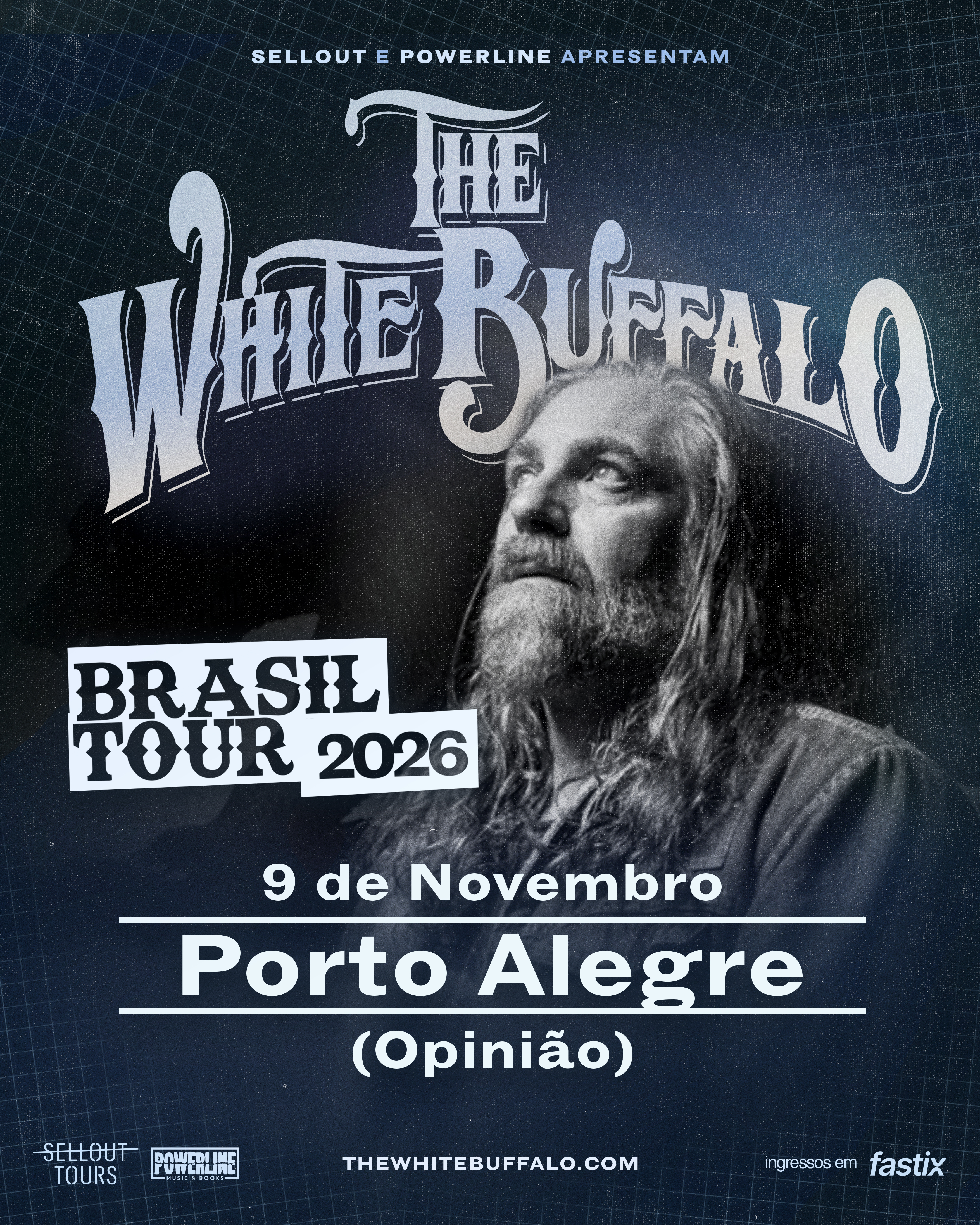 THE WHITE BUFFALO RETORNA AO BRASIL E LEVA SUA NARRATIVA INTENSA AO OPINIÃO, EM PORTO ALEGRE