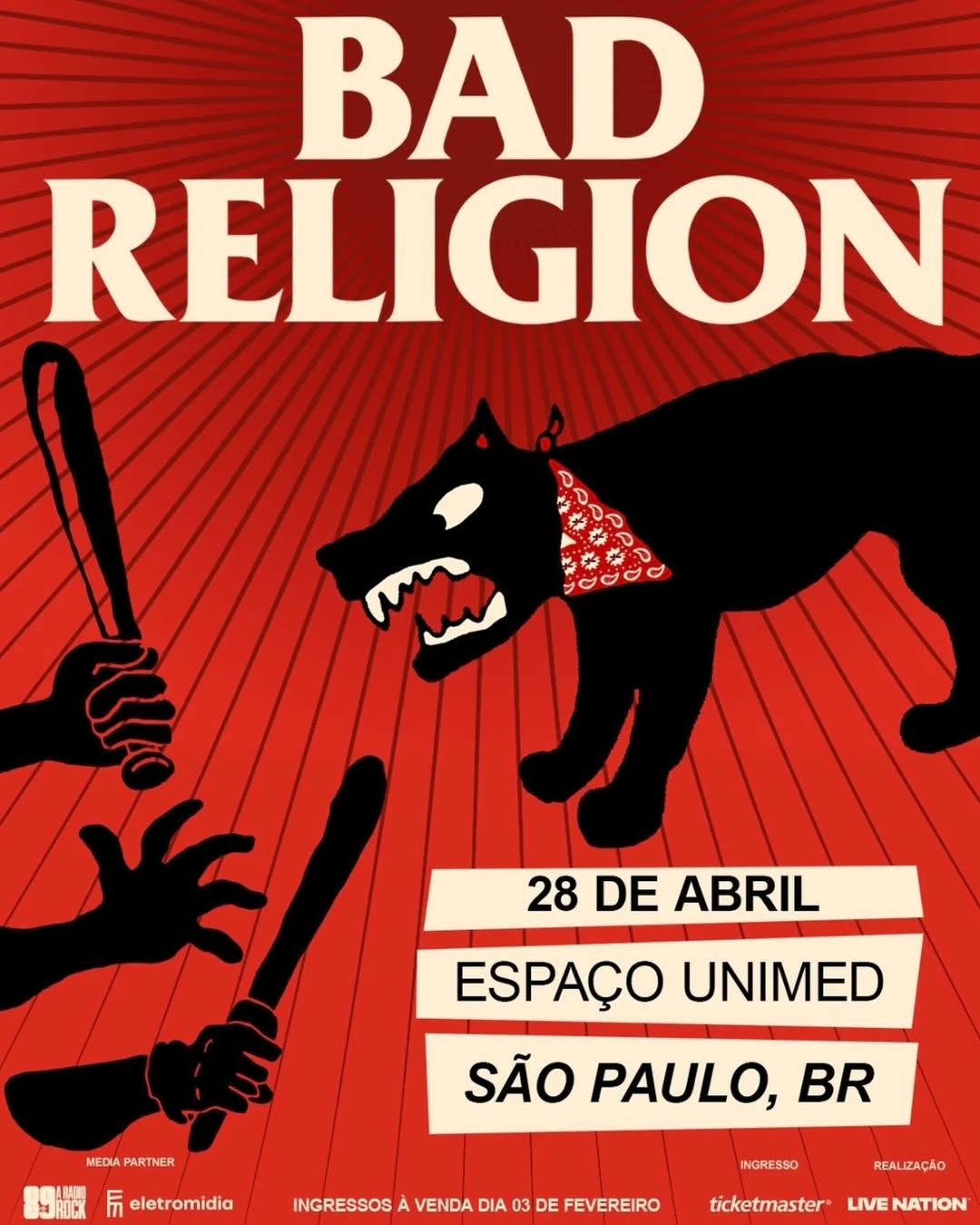 BAD RELIGION ANUNCIA SHOW ÚNICO EM SÃO PAULO EM ABRIL
