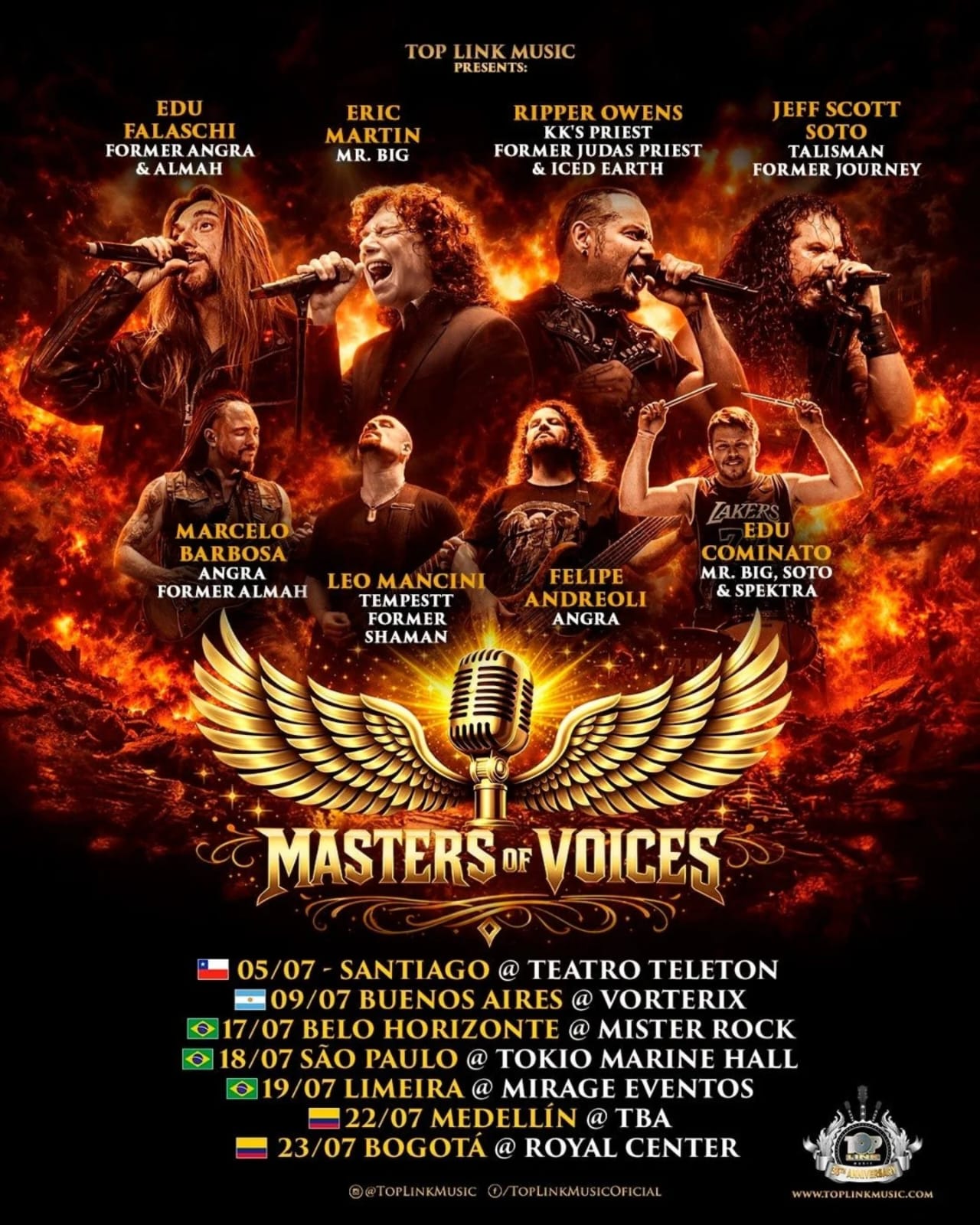 O PROJETO MASTERS OF VOICES CONFIRMA TURNÊ PELA AMÉRICA LATINA