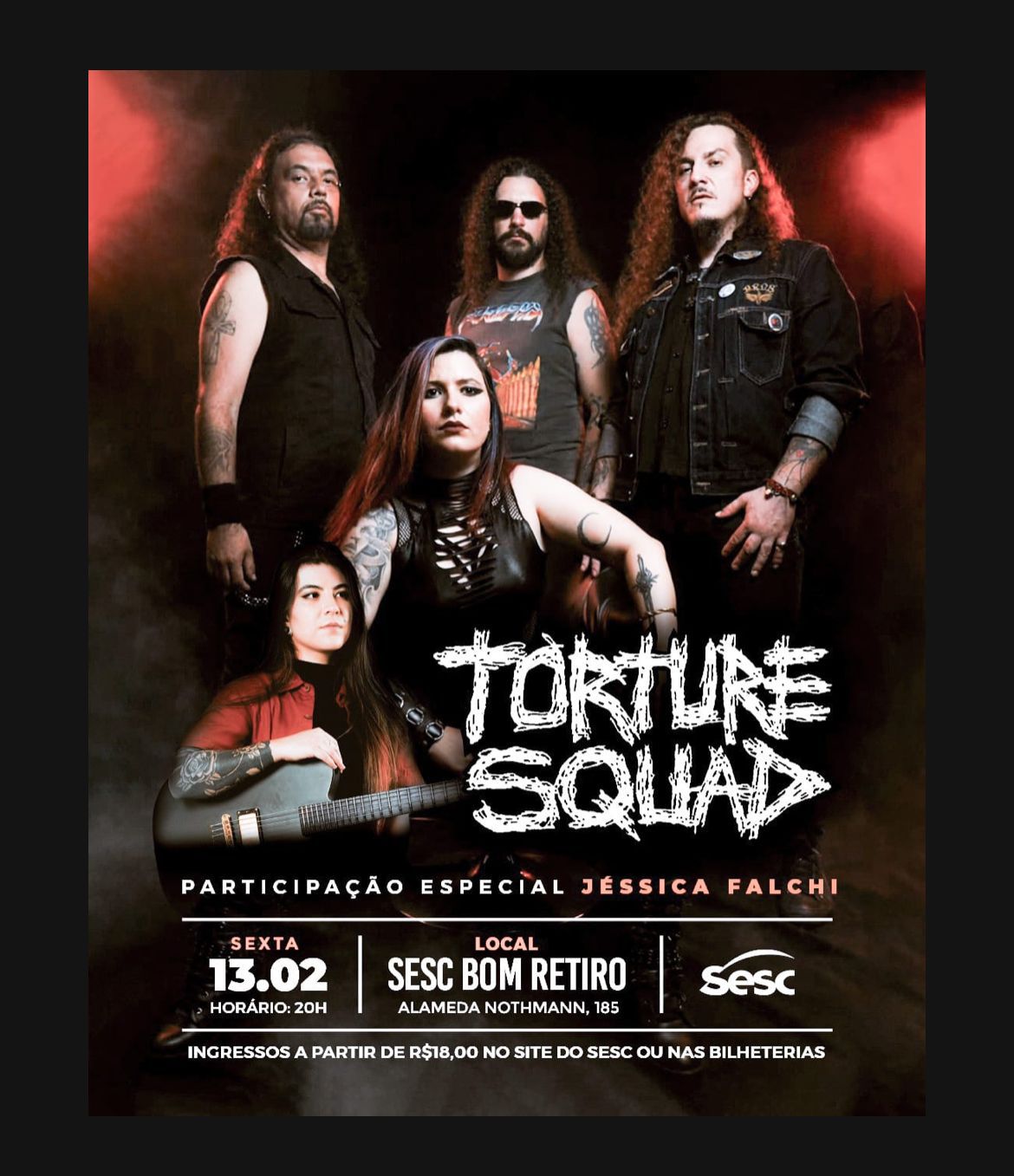 TORTURE SQUAD PREPARA ATAQUE SONORO AVASSALADOR EM SÃO PAULO