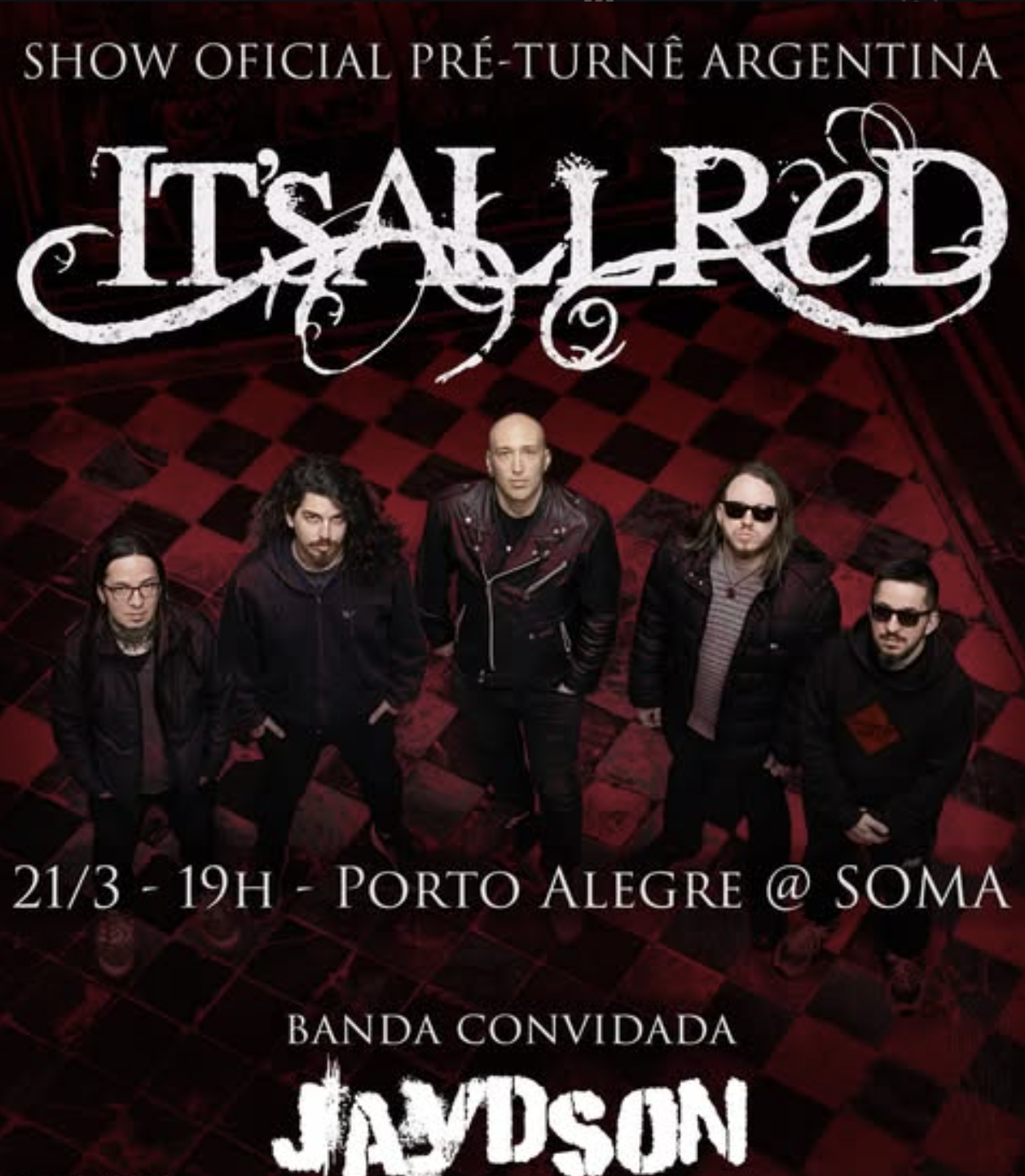 IT’S ALL RED ANUNCIA SHOW ESPECIAL EM PORTO ALEGRE ANTES DA TURNÊ NA ARGENTINA