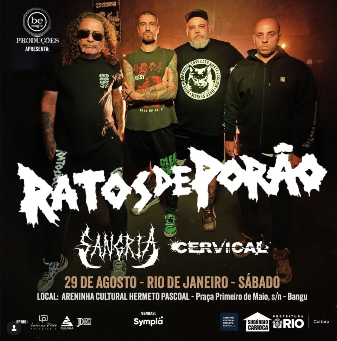 RATOS DE PORÃO RETORNA À ZONA OESTE DO RIO APÓS MAIS DE UMA DÉCADA