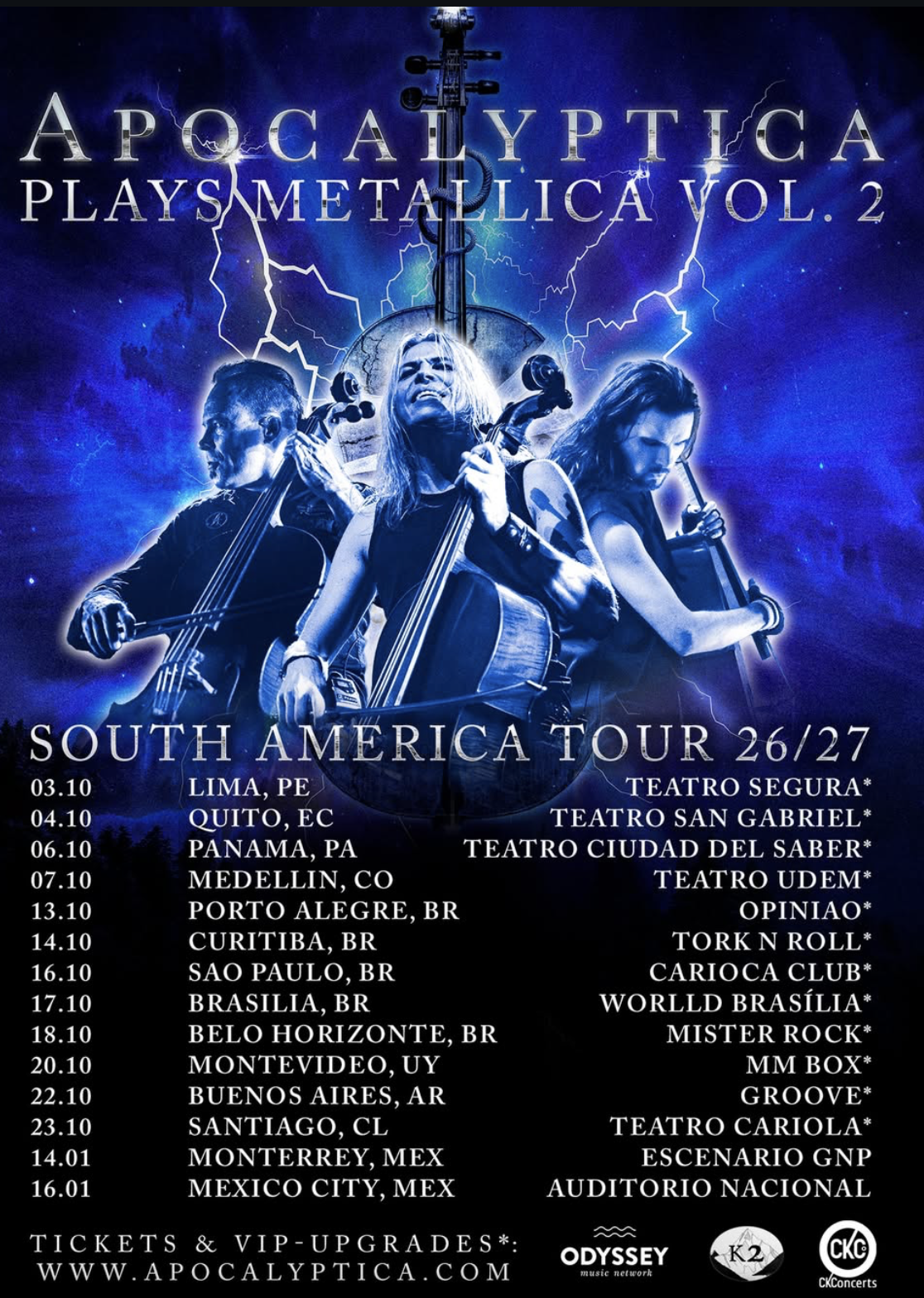 APOCALYPTICA ANUNCIA NOVA TURNÊ LATINO-AMERICANA COM PASSAGEM PELO BRASIL EM OUTUBRO