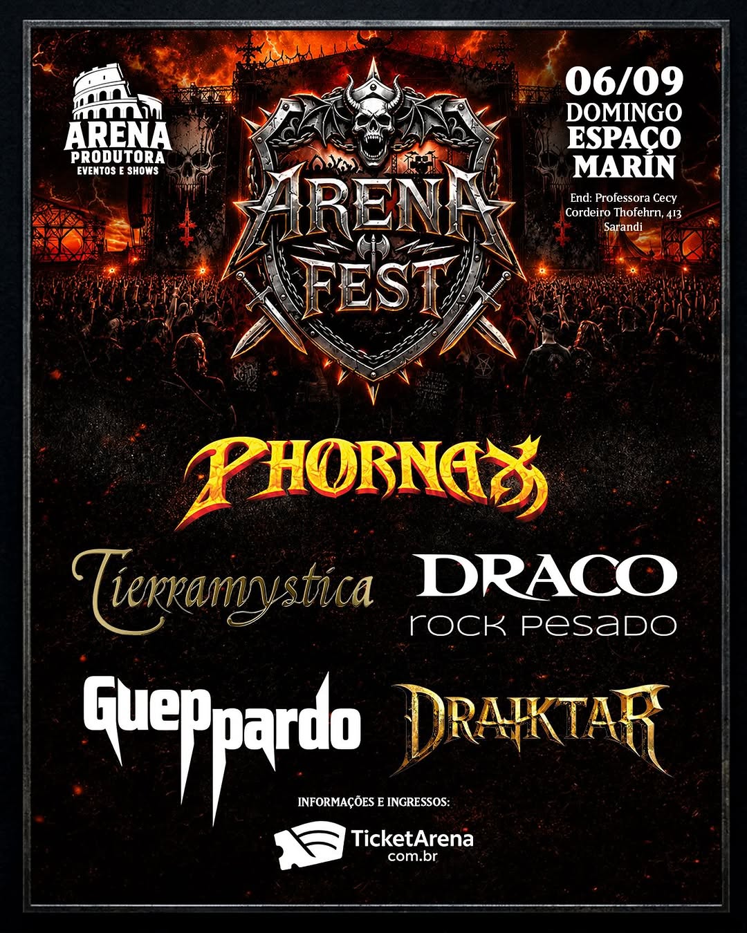 ARENA FEST REÚNE FORÇAS DO METAL GAÚCHO EM NOITE DEDICADA À PESO, IDENTIDADE E RESISTÊNCIA EM PORTO ALEGRE