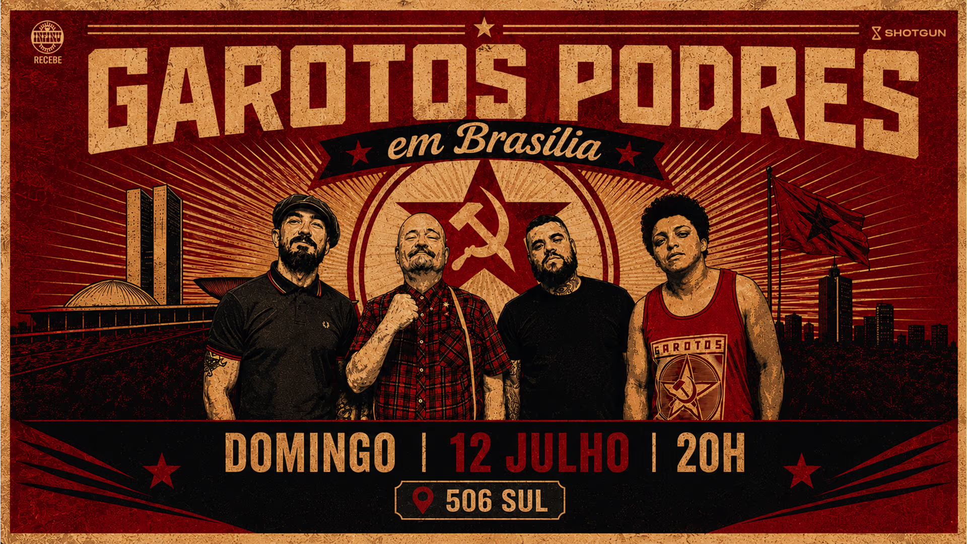 GAROTOS PODRES DESEMBARCA EM BRASÍLIA PARA CELEBRAR 44 ANOS DE RESISTÊNCIA NO PUNK BRASILEIRO 