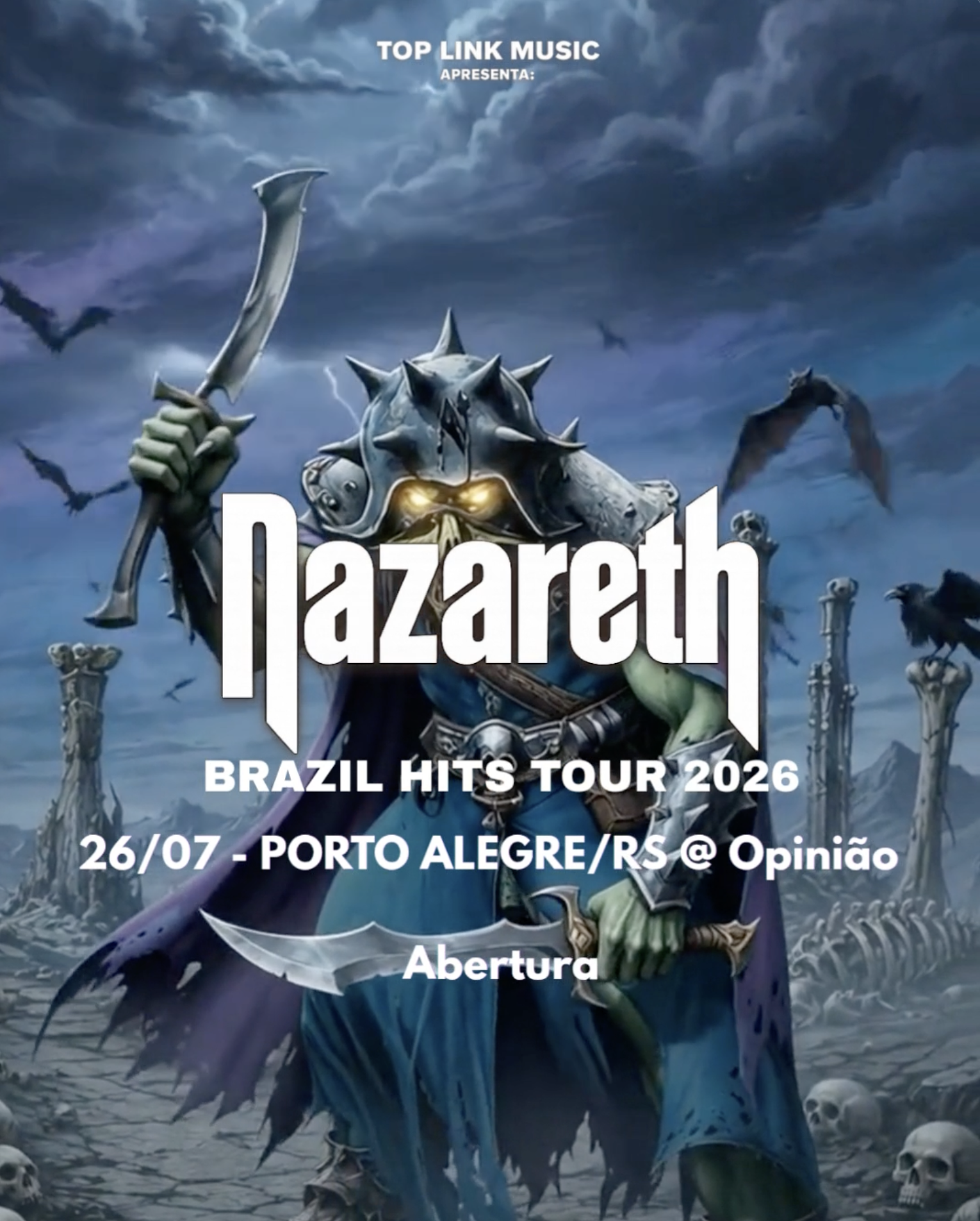 NAZARETH ENCERRA TURNÊ BRASILEIRA EM PORTO ALEGRE COM ABERTURA DO PHORNAX