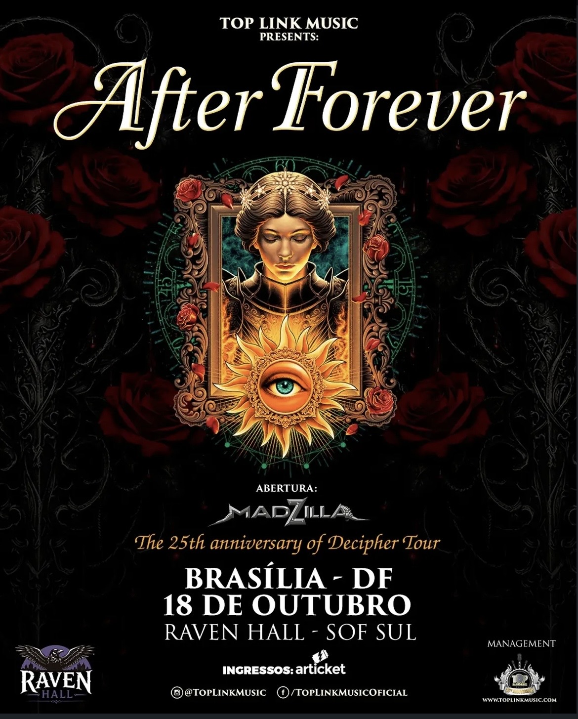 After Forever acrescenta Brasília à turnê que celebra 25 anos de “Decipher”