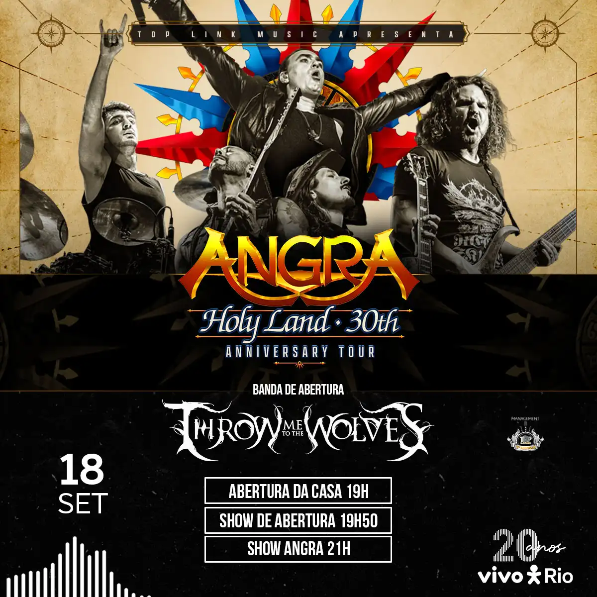 ANGRA – HOLY LAND 30TH – ANNIVERSARY TOUR – VIVO RIO RJ 2026